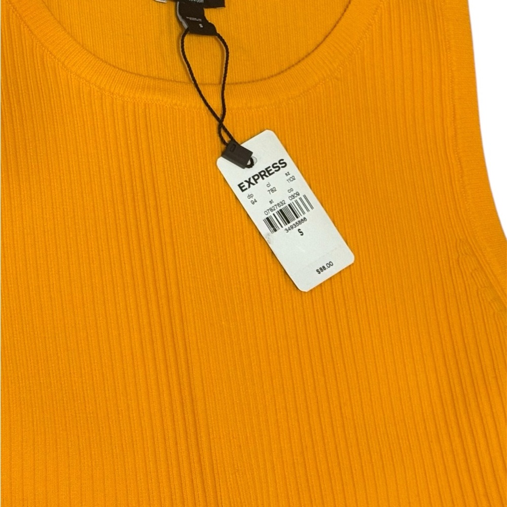 NWT Express Bright Orange Midi Dress - Picture 4 of 4